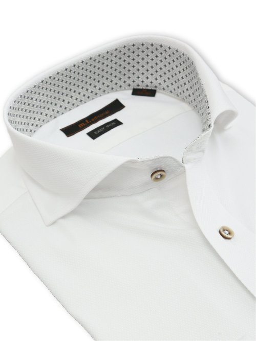 イージーアイロン ストレッチ NEWスタンダードフィット カッタウェイ長袖シャツ