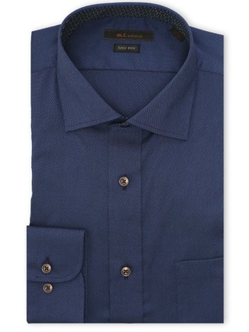 イージーアイロン ストレッチ NEWスタンダードフィット ワイドカラー長袖シャツ