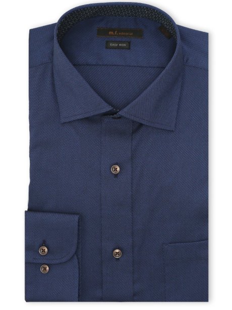 イージーアイロン ストレッチ NEWスタンダードフィット ワイドカラー長袖シャツ