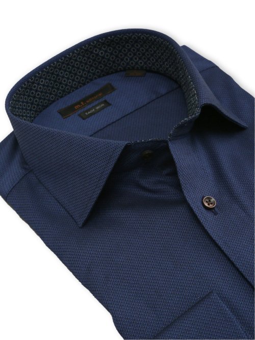 イージーアイロン ストレッチ NEWスタンダードフィット ワイドカラー長袖シャツ