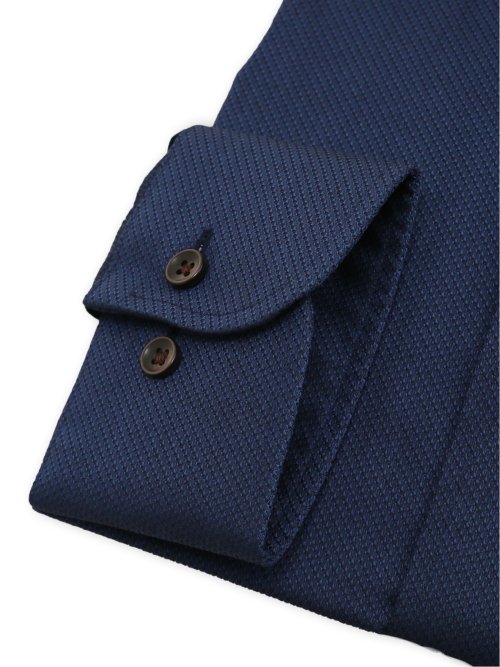 イージーアイロン ストレッチ NEWスタンダードフィット ワイドカラー長袖シャツ