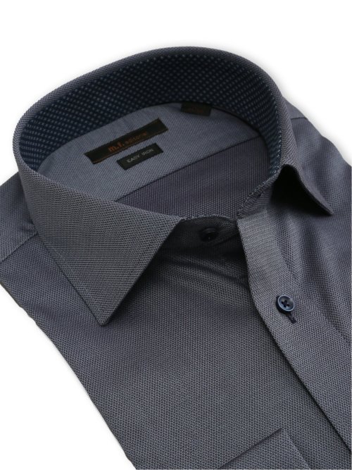 イージーアイロン ストレッチ NEWスタンダードフィット ワイドカラー長袖シャツ