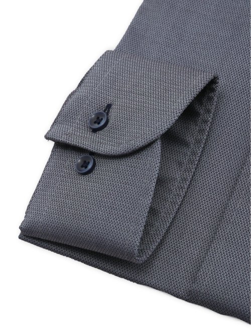 イージーアイロン ストレッチ NEWスタンダードフィット ワイドカラー長袖シャツ