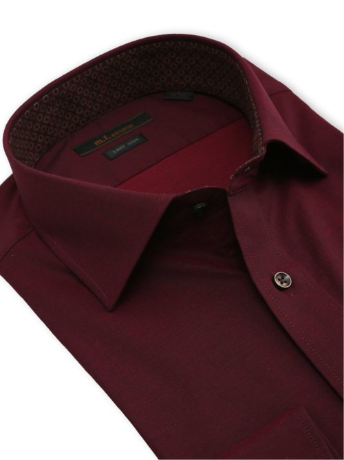 イージーアイロン ストレッチ NEWスタンダードフィット ワイドカラー長袖シャツ