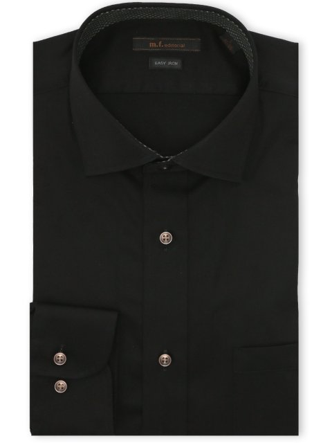 イージーアイロン ストレッチ NEWスタンダードフィット ワイドカラー長袖シャツ