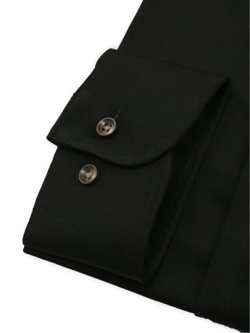 イージーアイロン ストレッチ NEWスタンダードフィット ワイドカラー長袖シャツ