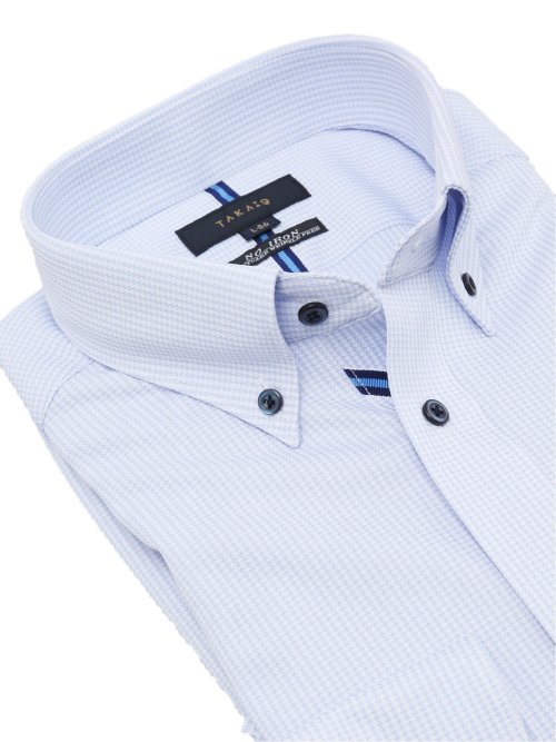 ノーアイロンストレッチ スタンダードフィット ボタンダウン長袖ニットシャツ