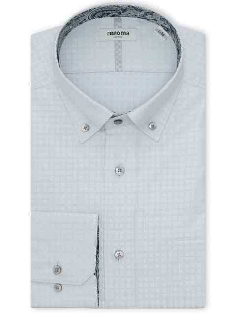 イージーアイロン NEWスタンダードフィット ショートボタンダウン長袖シャツ