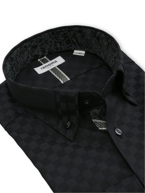 イージーアイロン NEWスタンダードフィット 3枚衿風ボタンダウン長袖シャツ