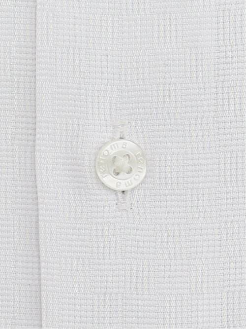 形態安定 スタンダードフィット 3枚衿風ボタンダウン長袖シャツ