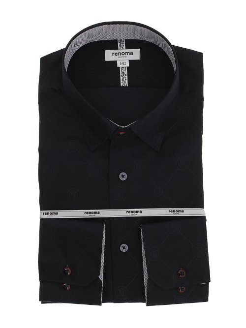 形態安定 スタンダードフィット ショートスナップダウン長袖シャツ