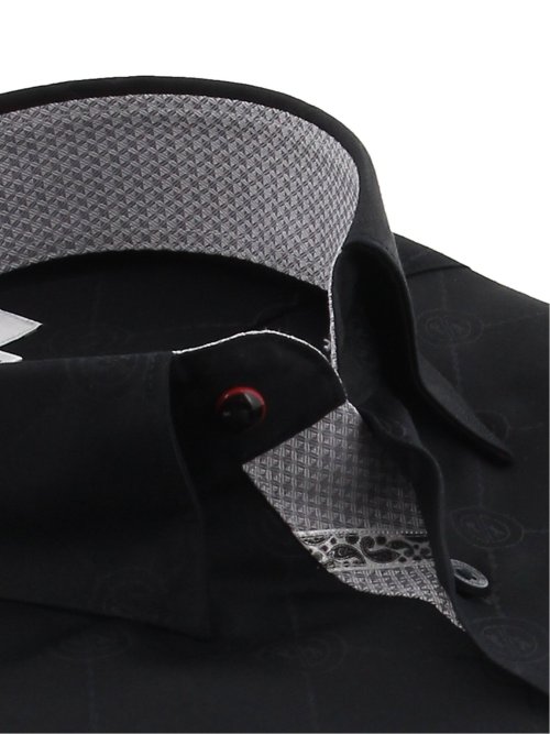 形態安定 スタンダードフィット ショートスナップダウン長袖シャツ