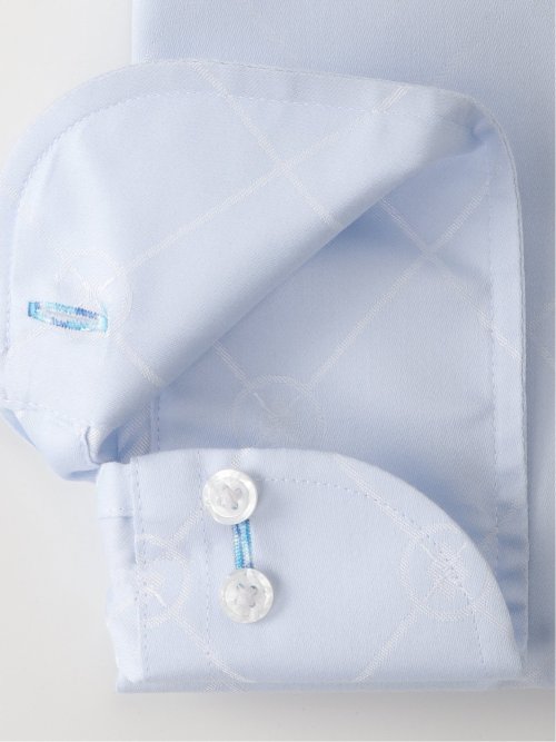 形態安定 スタンダードフィット ワイドカラー長袖シャツ