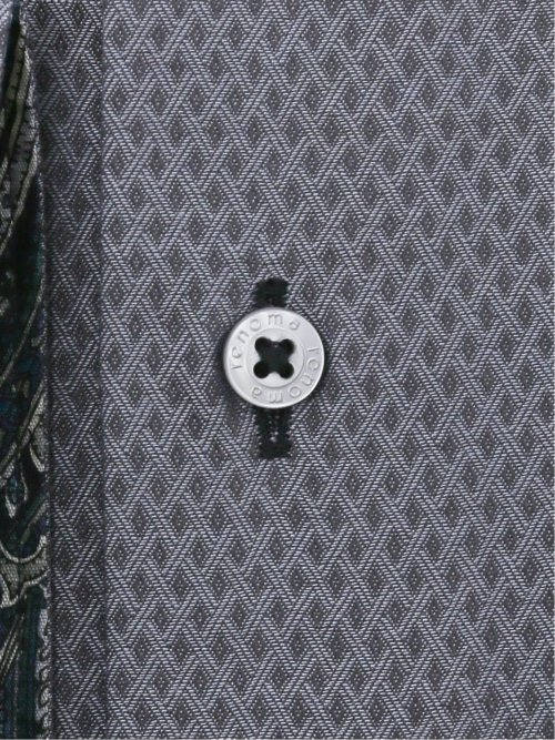 形態安定 スタンダードフィット 3枚衿風ボタンダウン長袖シャツ メンズ