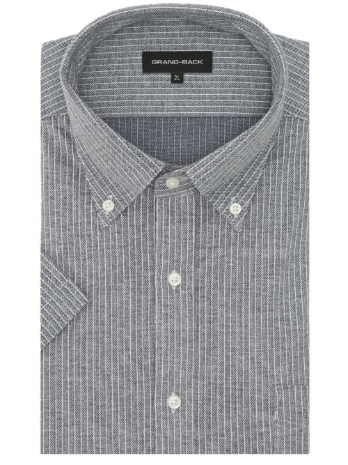 【大きいサイズ】グランバック/GRAND-BACK Biz アルティマ ボタンダウン 半袖 ビズシャツ