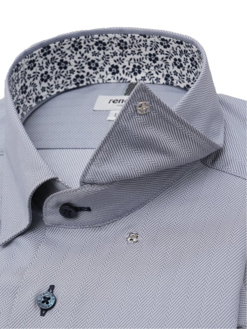 【大きいサイズ】レノマオム/renoma HOMME 形態安定 ショートレギュラーカラースナップダウン長袖シャツ