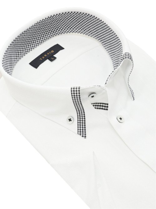 クールパス スタンダードフィット ボタンダウン半袖ニットシャツ