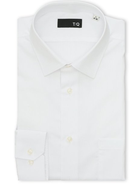 イージーアイロン NEWスタンダードフィット ショートワイドカラー長袖シャツ