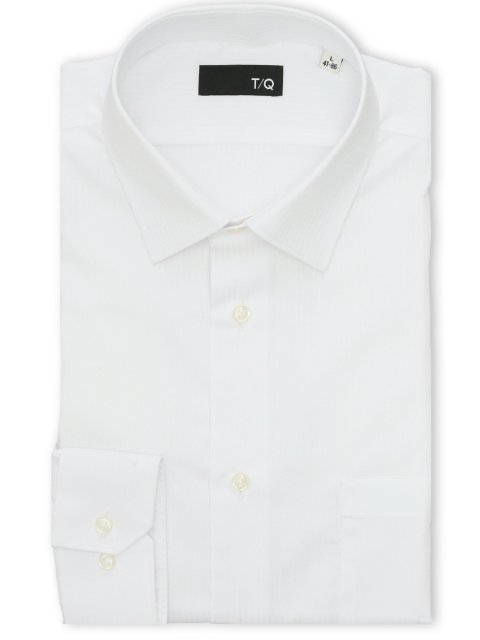 イージーアイロン NEWスタンダードフィット ショートワイドカラー長袖シャツ