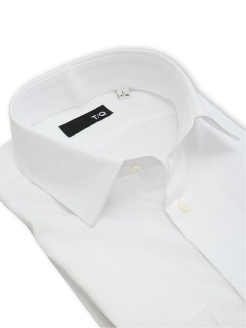 イージーアイロン NEWスタンダードフィット ショートワイドカラー長袖シャツ
