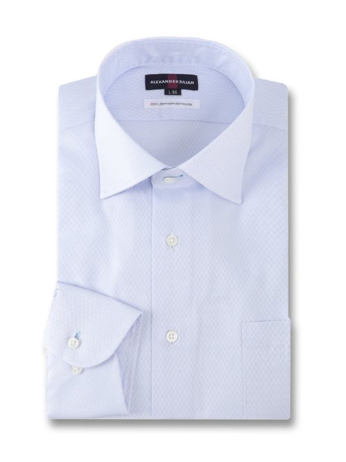 超長綿120双糸 スタンダードフィット ワイドカラー長袖シャツ(S：37-80