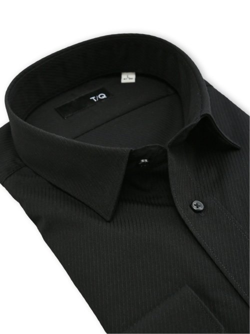 ノンアイロン NEWスタンダードフィット ショートワイドカラー長袖シャツ