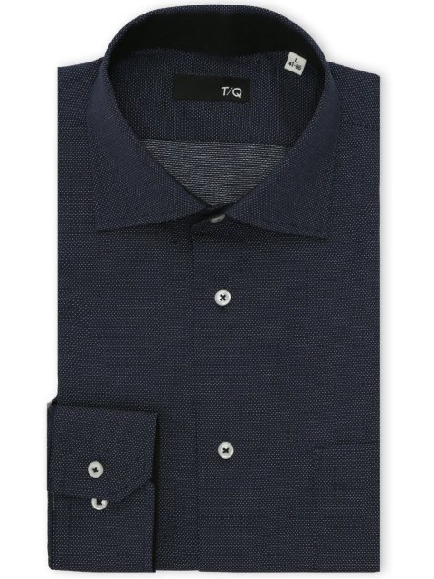 イージーアイロン NEWスタンダードフィット ワイドカラー長袖シャツ