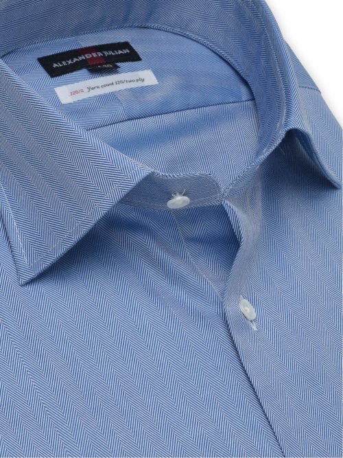 超長綿120双糸 スタンダードフィット ワイドカラー長袖シャツ