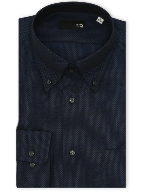 イージーアイロン NEWスタンダードフィット ワイドカラー長袖シャツ