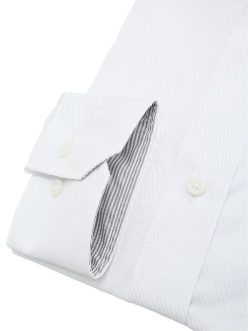 綿混双糸 形態安定 スタンダードフィット ワイドカラー長袖シャツ