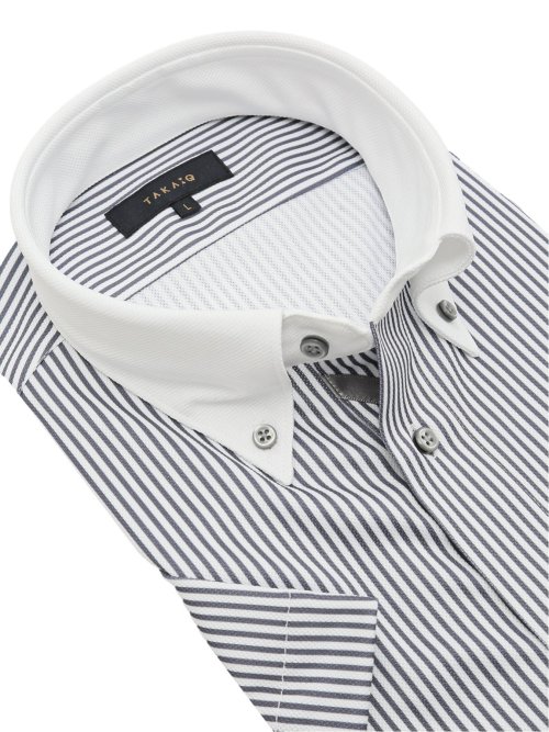 クールパス スタンダードフィット ボタンダウン半袖ニットシャツ