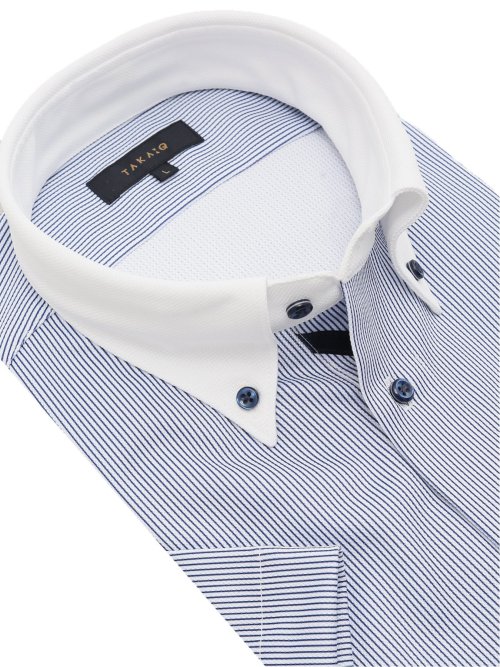 クールパス スタンダードフィット ボタンダウン半袖ニットシャツ