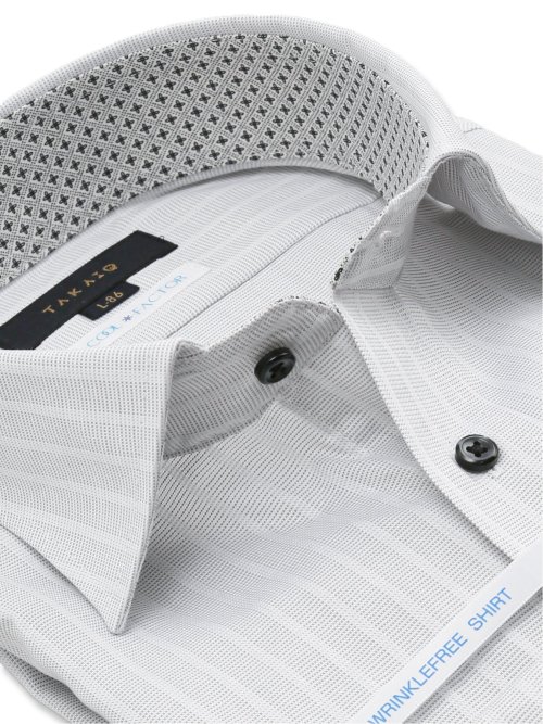 クールファクター スタンダードフィット ワイドカラー長袖シャツ