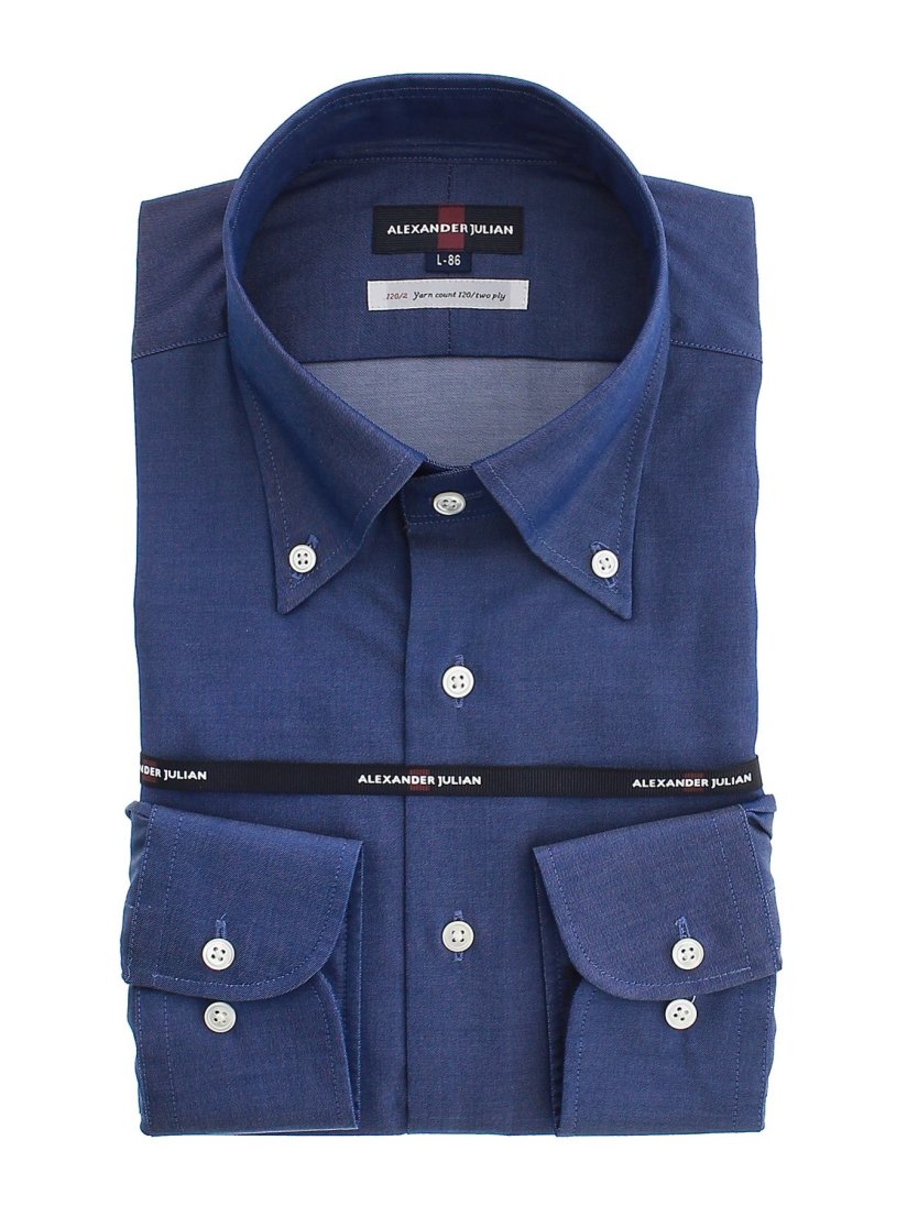 超長綿1双糸 レギュラーフィット ボタンダウン長袖シャツ S 37 80 70青 ビジネス シャツ ブラウス Taka Q Online Shop タカキューオンラインショップ 公式通販