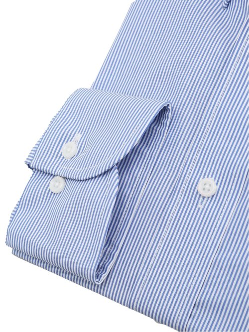 綿混双糸 形態安定 スタンダードフィット ボタンダウン長袖シャツ