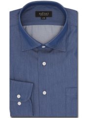 クールマックス スタンダードフィット ワイドカラー長袖シャツ