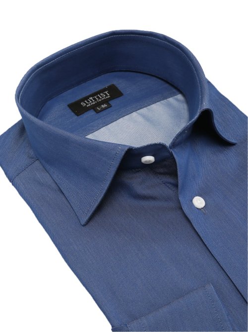 クールマックス スタンダードフィット ワイドカラー長袖シャツ