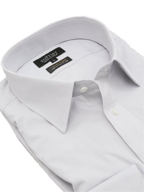 超長綿140三子糸 スタンダードフィット セミワイドカラー長袖シャツ