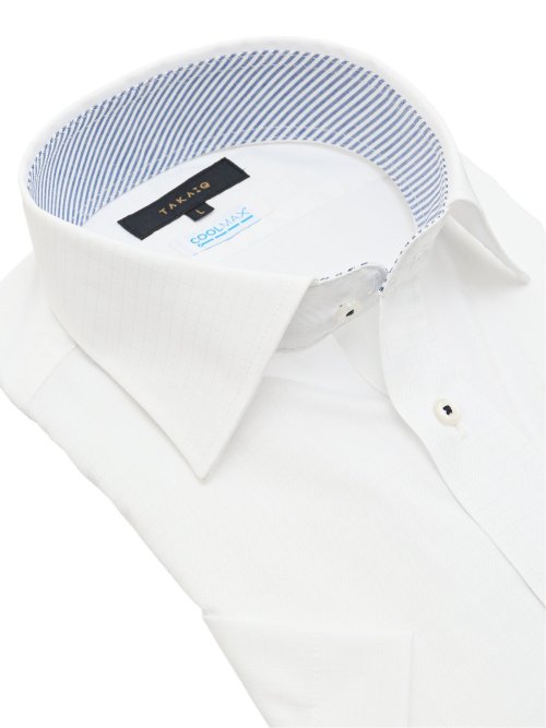 クールマックス+ストレッチ スタンダードフィット ワイドカラー半袖シャツ