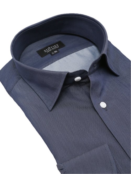 クールマックス スタンダードフィット ワイドカラー長袖シャツ