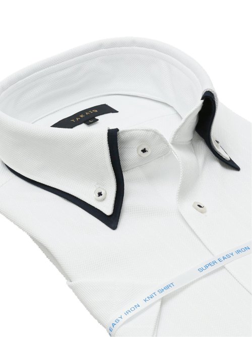 クールパス スタンダードフィット ボタンダウン半袖ニットシャツ