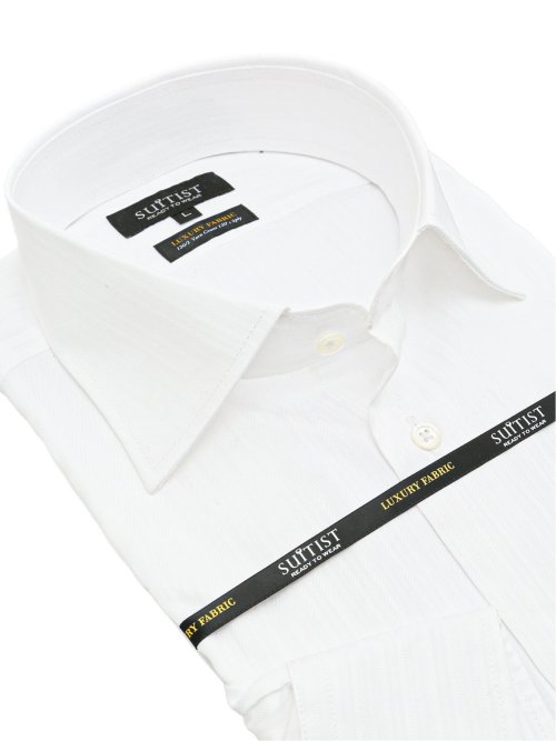超長綿120双糸 スタンダードフィット ワイドカラー長袖シャツ
