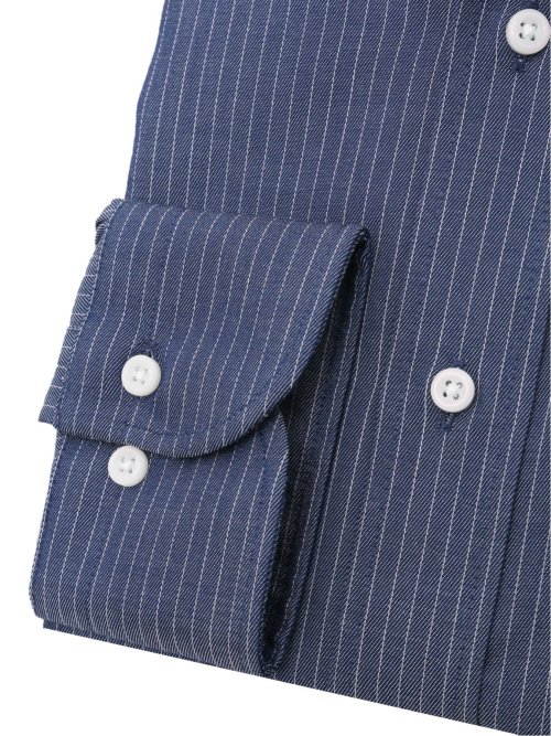 綿100% 形態安定 スタンダードフィット ボタンダウン長袖シャツ