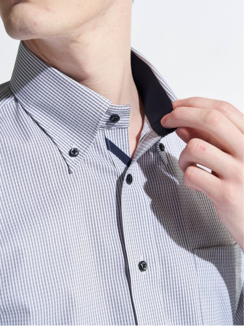 クールマックス+ストレッチ スタンダードフィット ボタンダウン半袖シャツ