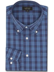 クールマックス スタンダードフィット ボタンダウン長袖シャツ