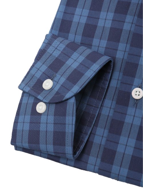 クールマックス スタンダードフィット ボタンダウン長袖シャツ