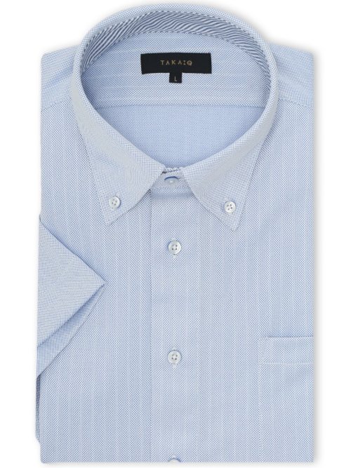 クールパス スタンダードフィット ボタンダウン半袖ニットシャツ