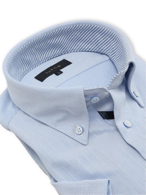 クールパス スタンダードフィット ボタンダウン半袖ニットシャツ