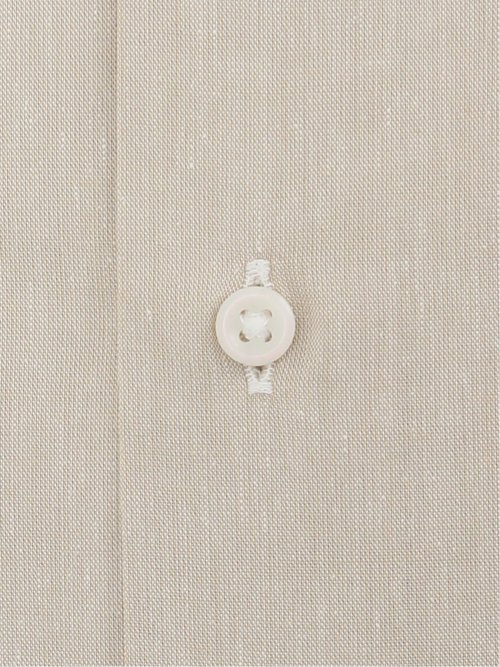 リネン混クールマックス スタンダードフィット カッタウェイ長袖シャツ