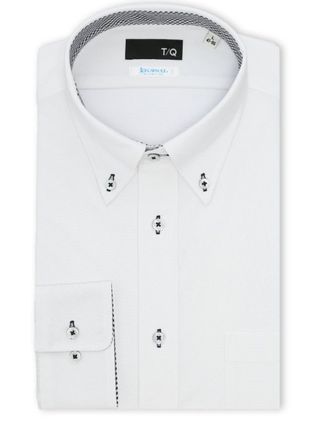 アイスカプセル NEWスタンダードフィット ボタンダウン長袖ニットシャツ